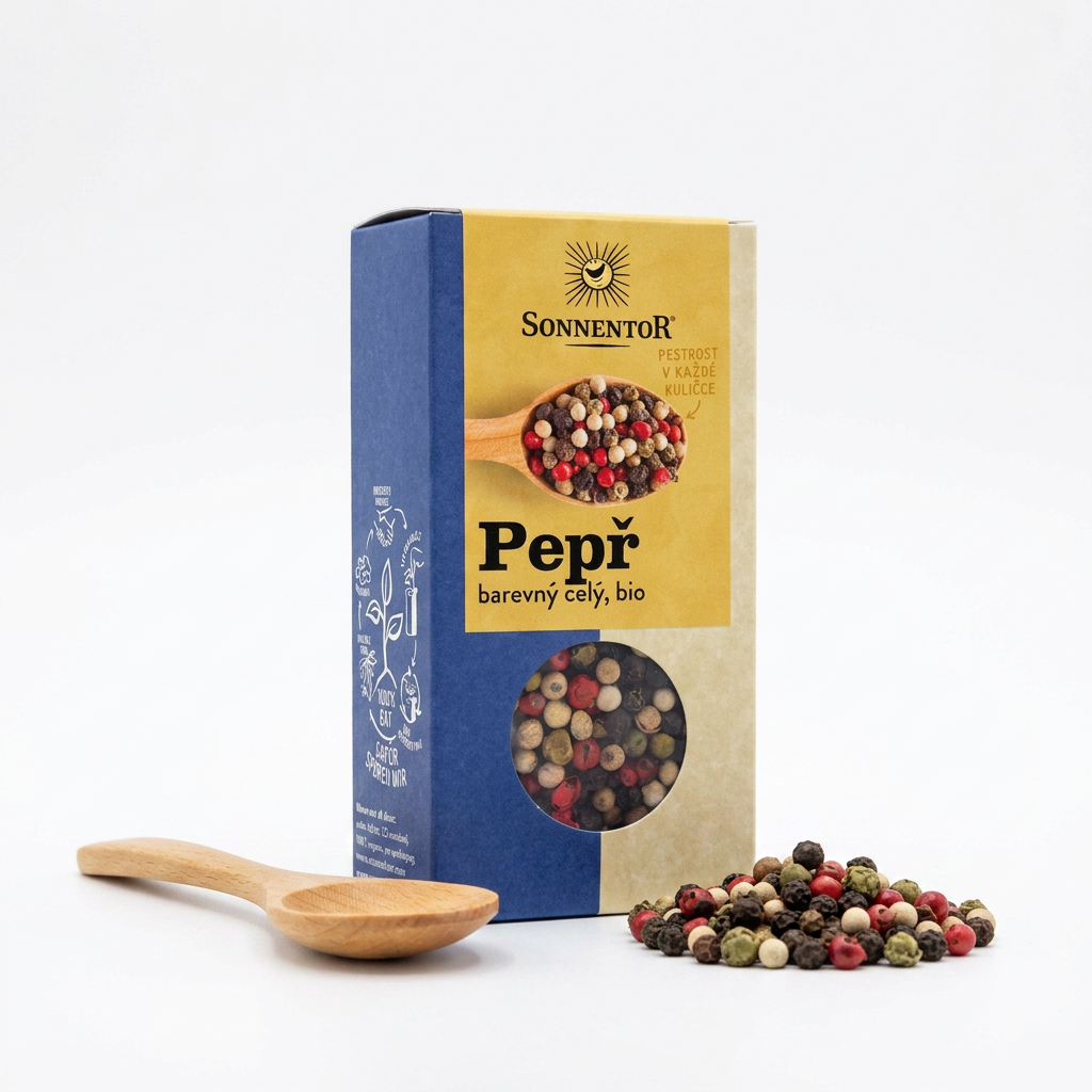 Pepř BIO barevný (černý, bílý, růžový, zelený) celý - 50 g