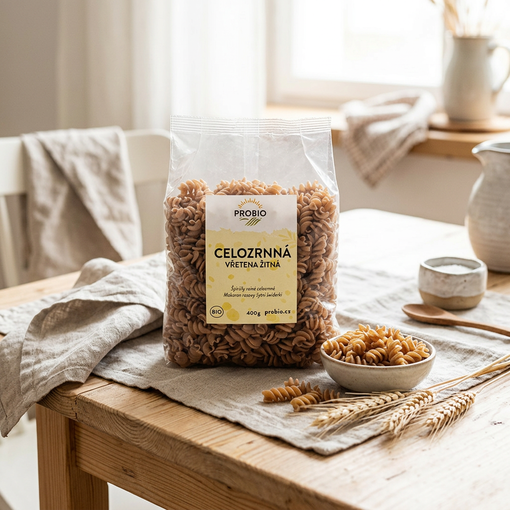Žitné těstoviny BIO vřetena celozrnná - 400 g