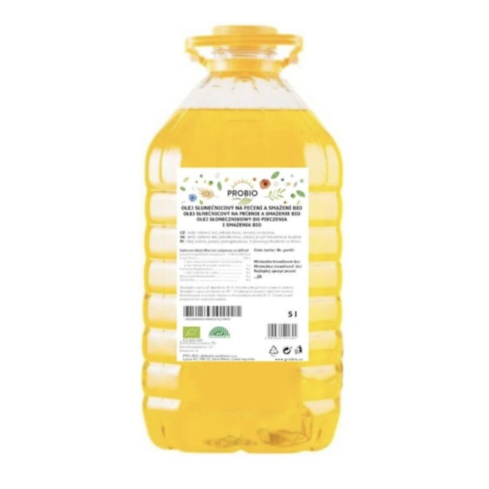 Slunečnicový olej BIO na pečení a smažení - 5 l