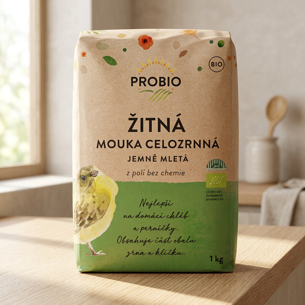Žitná celozrnná mouka BIO jemně mletá