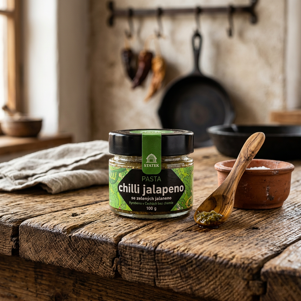 Pasta chilli jalapeno ze zelených jalapeno - 170 g