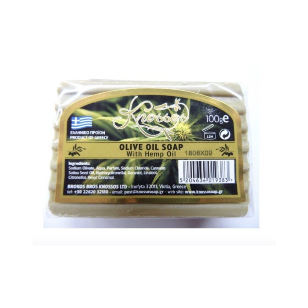 Přírodní olivové mýdlo s konopným olejem - 100 g