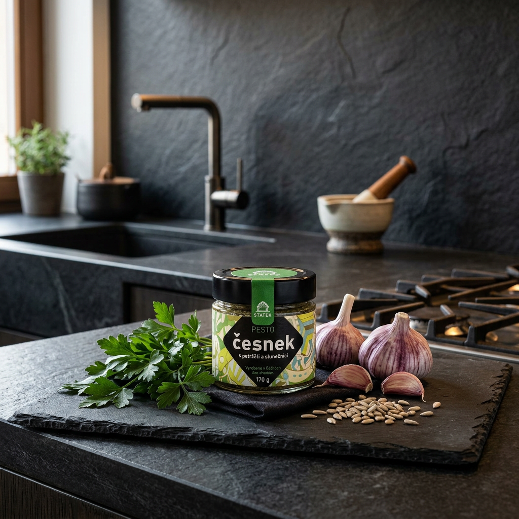 Pesto česnek s petrželí a slunečnicí - 170 g