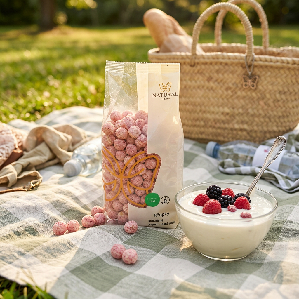 Kukuřičné křupky jogurt lesní ovoce - 140 g