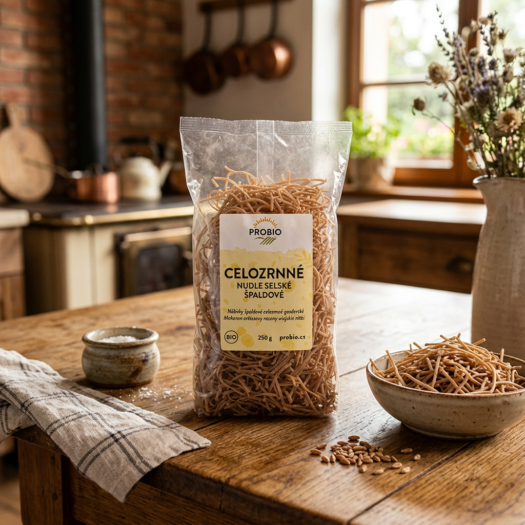 Nudle BIO špaldové celozrnné široké - 250 g