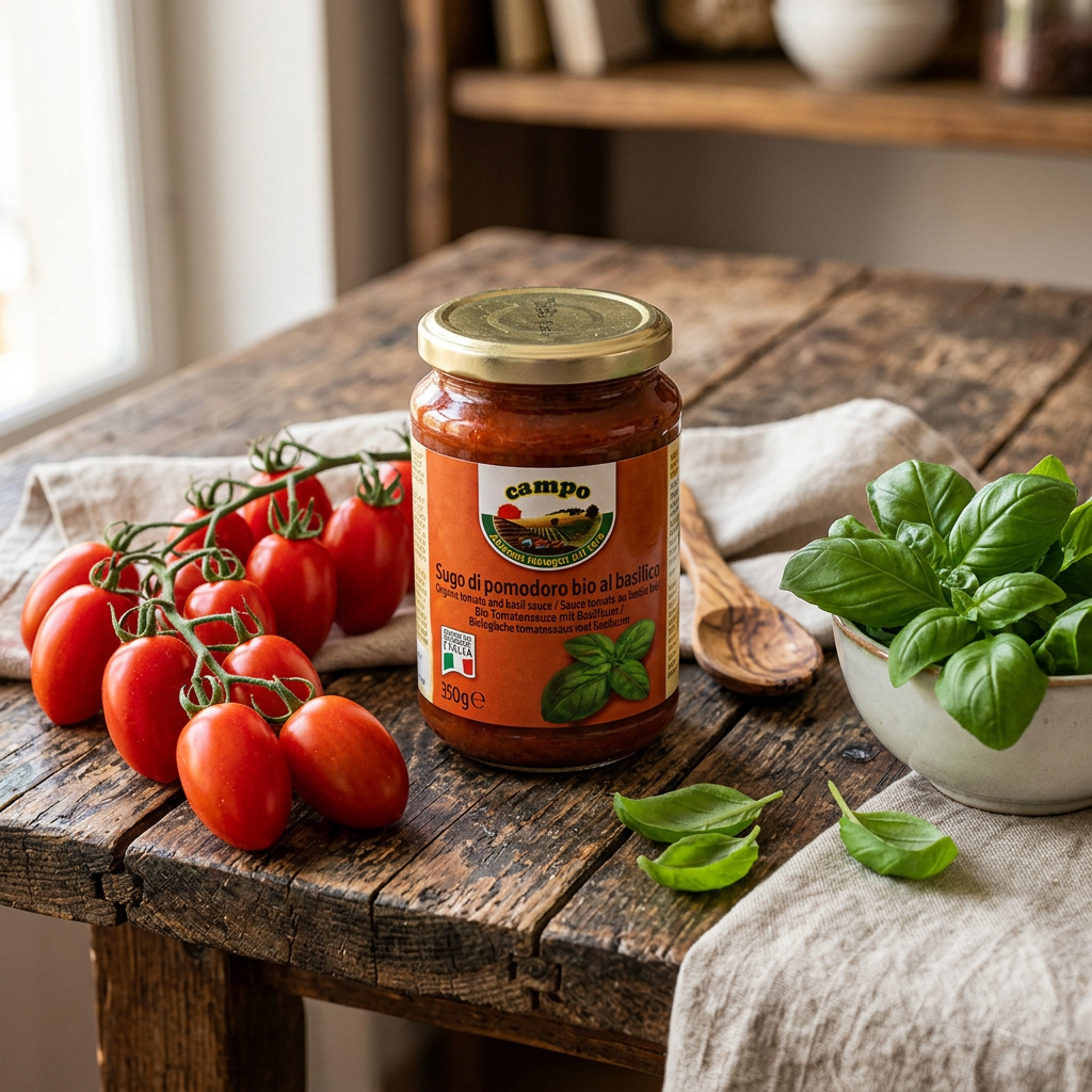 Omáčka BIO rajčatová s bazalkou - 350 g