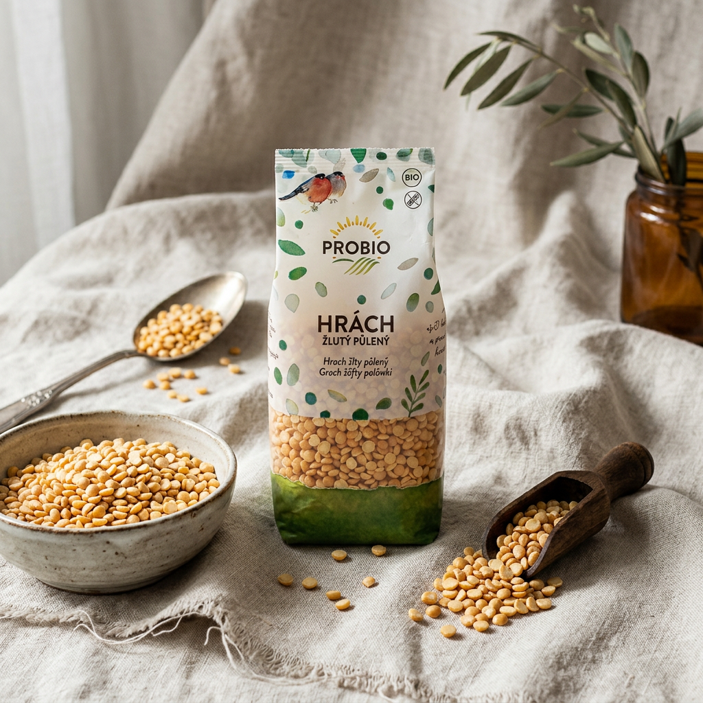 Hrách BIO žlutý půlený - 500 g