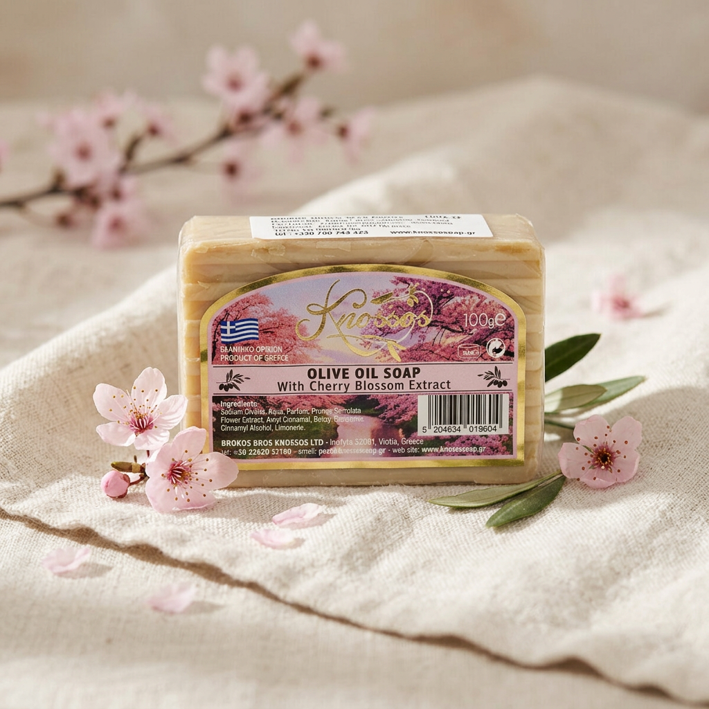 Olivové mýdlo s třešňovým květem - 100 g