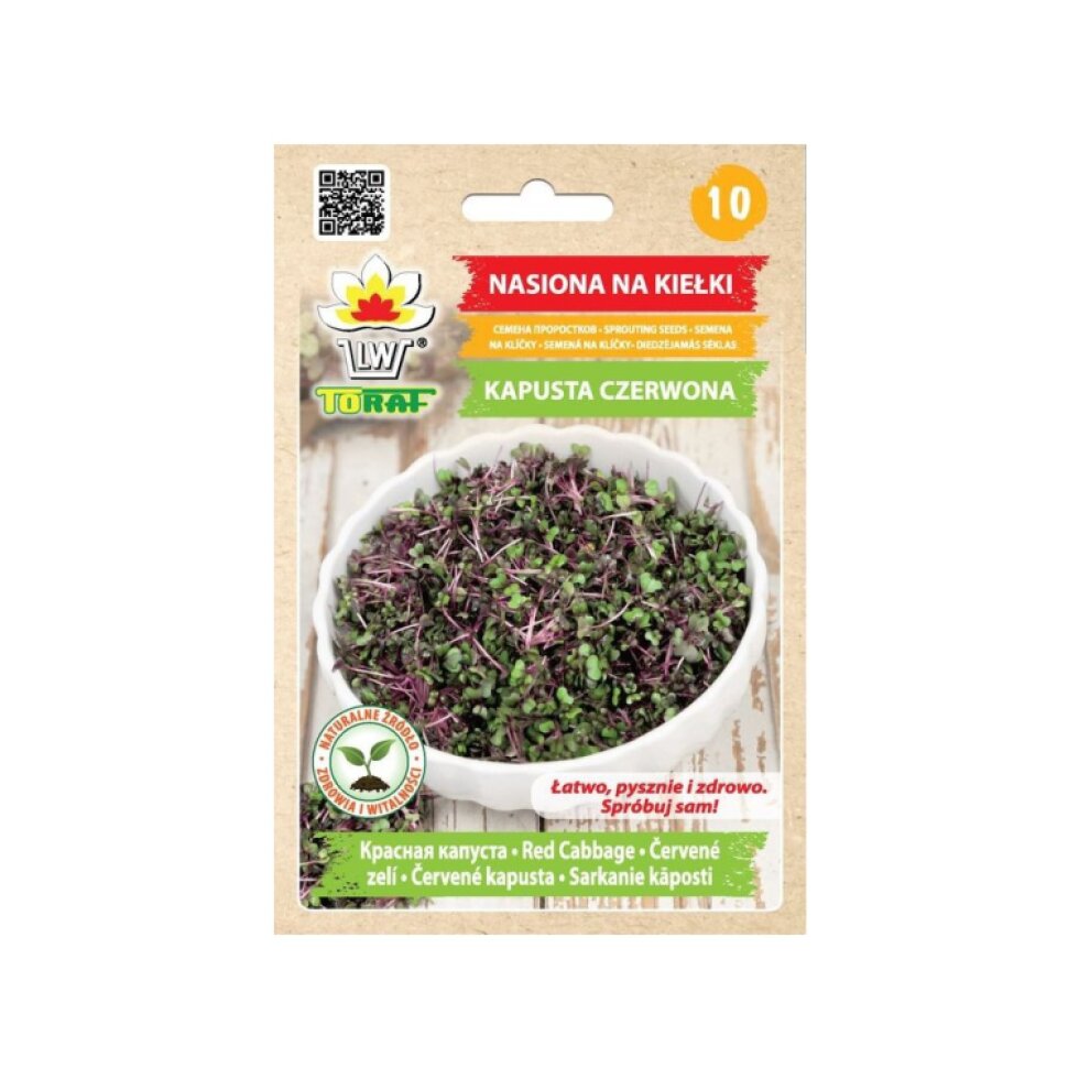 Červené zelí semínka na klíčení - 10 g