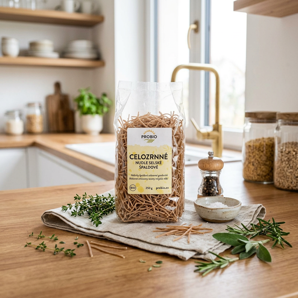 Nudle BIO špaldové celozrnné široké - 250 g