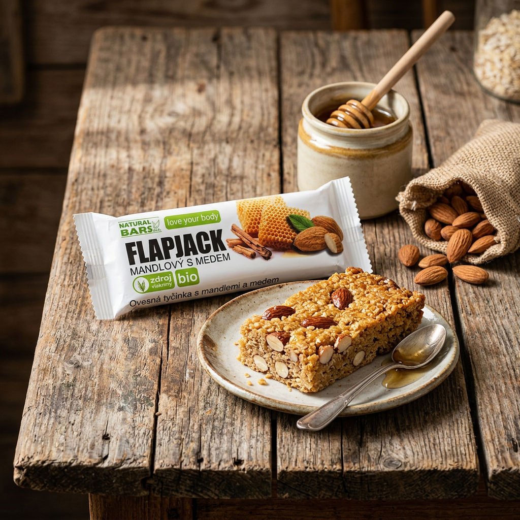FlapJack BIO s mandlemi a medem - 40 g