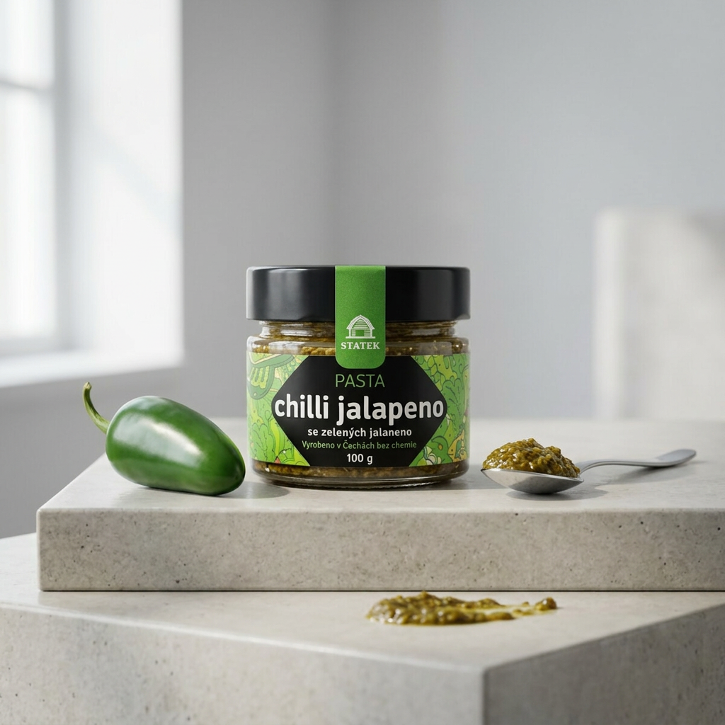 Pasta chilli jalapeno ze zelených jalapeno - 170 g