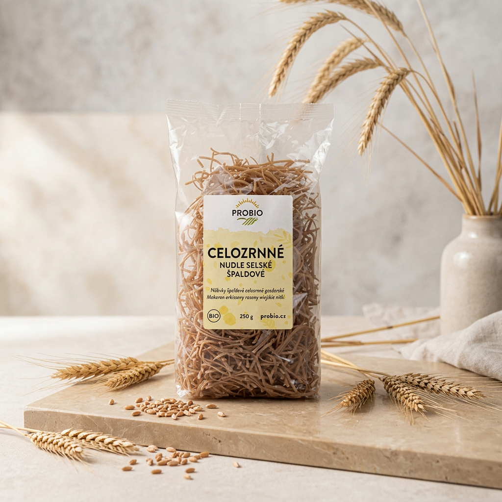Nudle BIO špaldové celozrnné široké - 250 g