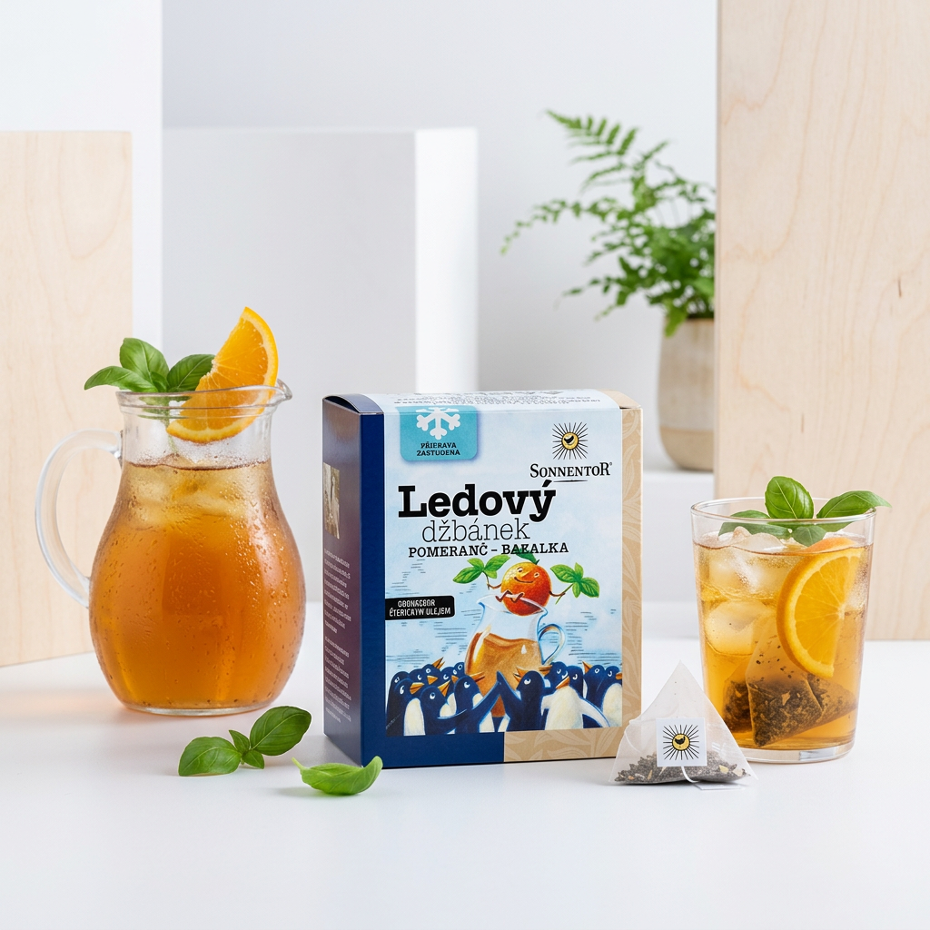 Ledový džbánek BIO pomeranč bazalka - 40 g