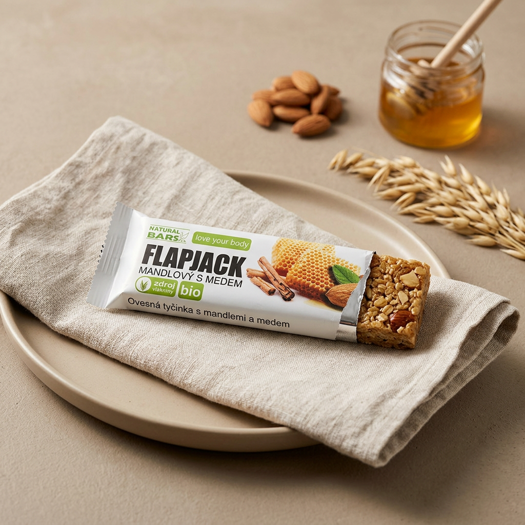 FlapJack BIO s mandlemi a medem - 40 g