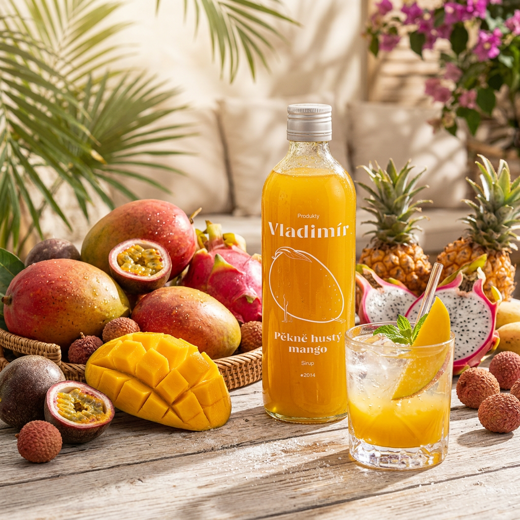 Sirup pěkně hustý mango - 500 ml