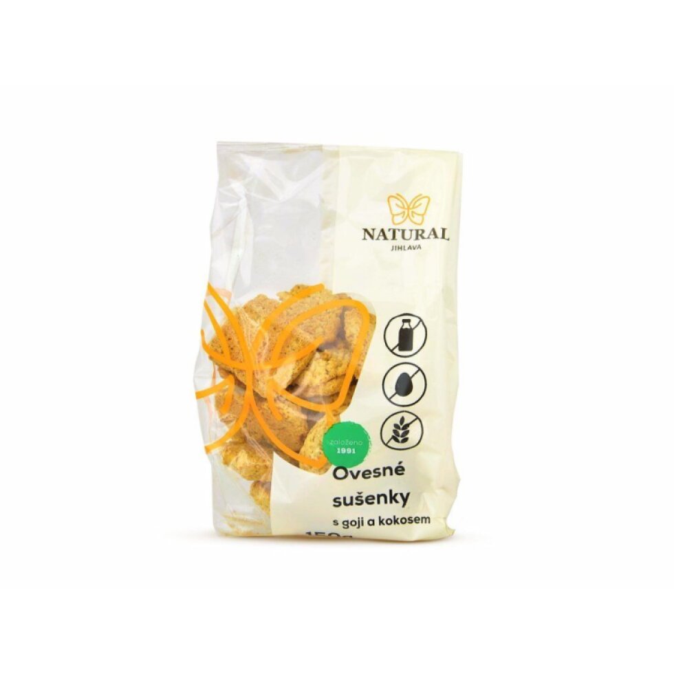 Ovesné sušenky s goji a kokosem - 150 g