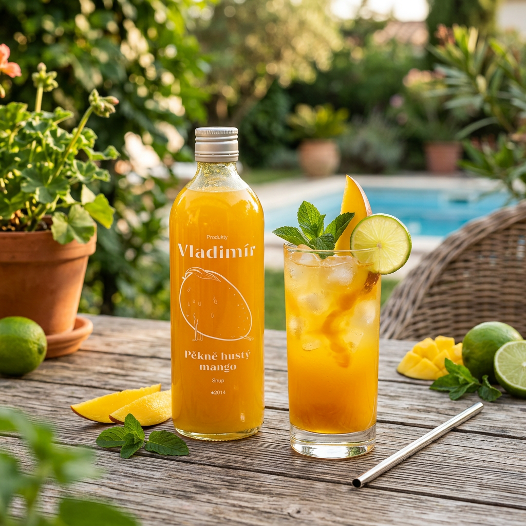 Sirup pěkně hustý mango - 500 ml