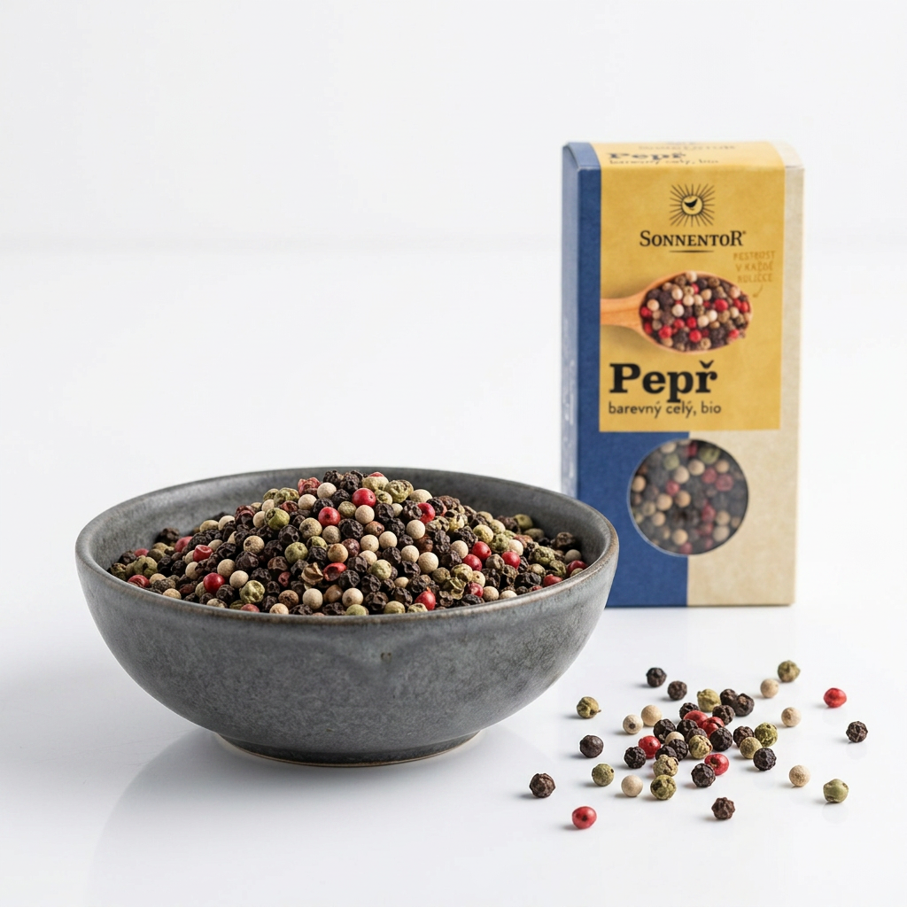 Pepř BIO barevný (černý, bílý, růžový, zelený) celý - 50 g