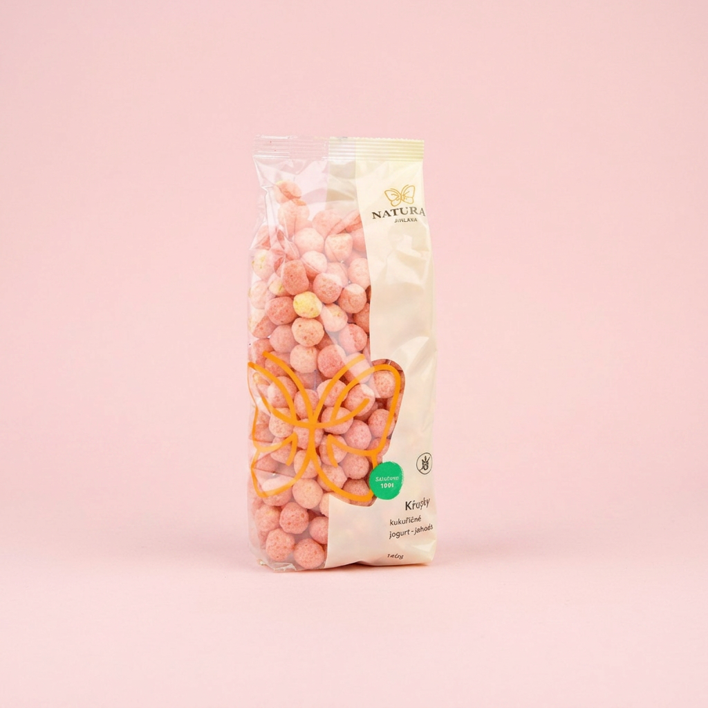 Kukuřičné křupky jogurt jahoda - 140 g