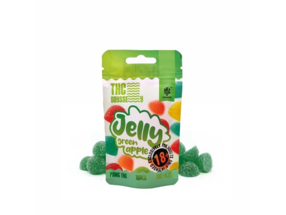 THC Odyssey Jelly Green Apple 70mg