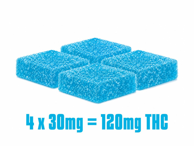 THC Odyssey MEGA Jelly Cubes Blue Mango