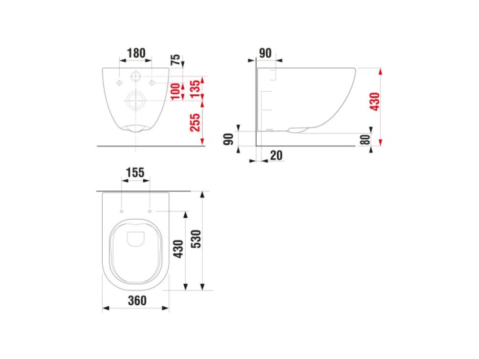 MIO PACK WC Rimless skryté upevnění H820714 a sedátko H891716 Softclose
