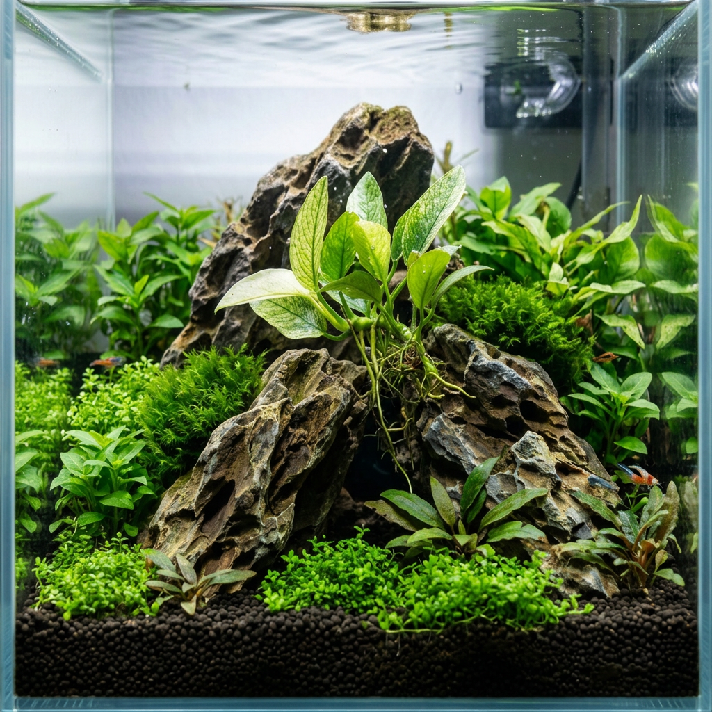 Anubias barteri var. nana ’Pinto’
