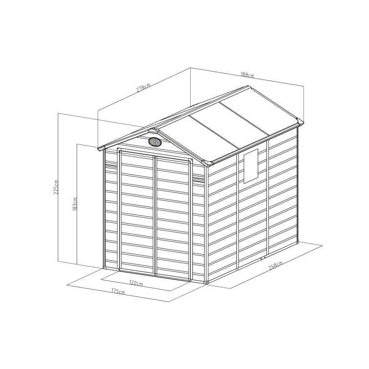 Zahradní domek G21 Boston 523 - 188 x 278 cm
