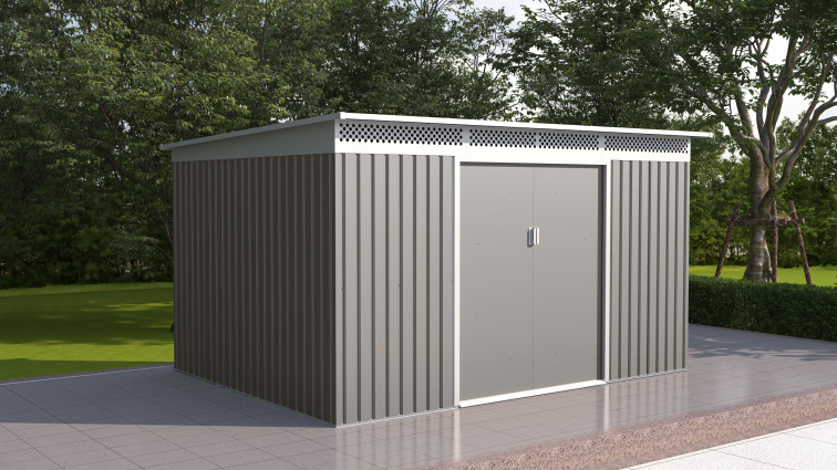 Zahradní domek G21 GRAH 915 - 340 x 189 x 269 cm, plechový