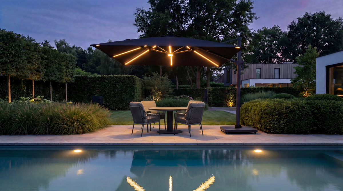 MORENA jídelní stůl šedý 120 cm kulatý, výška 68 cm