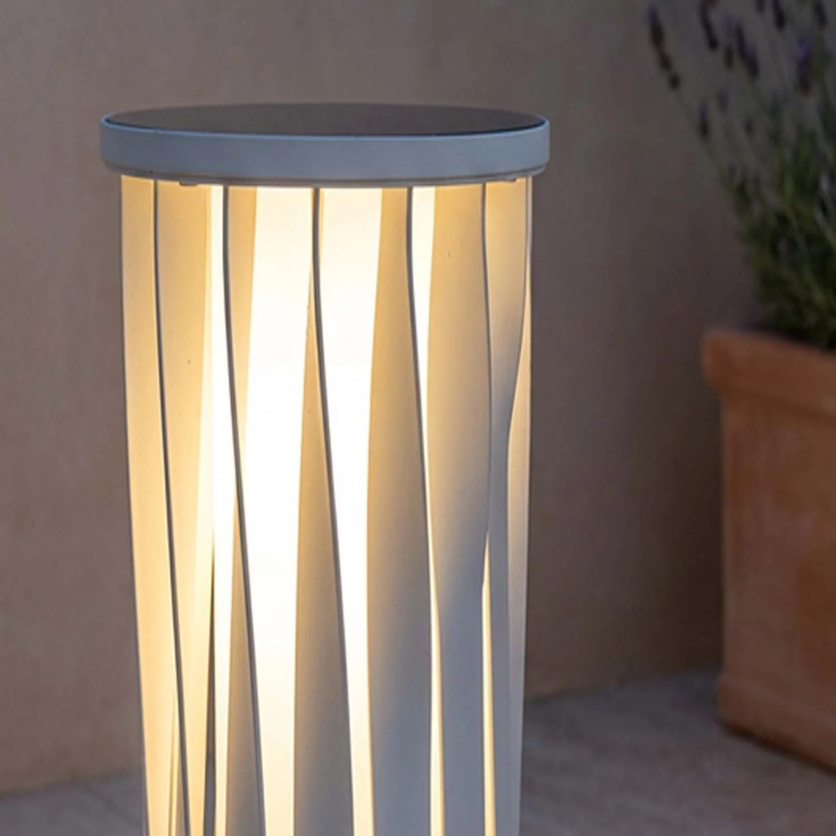 HELIRA solární LED zahradní lampa z nerezové oceli