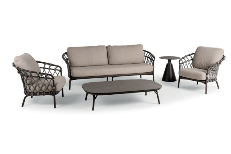 MORETTI sedací souprava hnědá