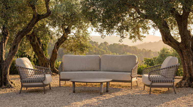 JUNO 3-sedačka INCLINE hnědá