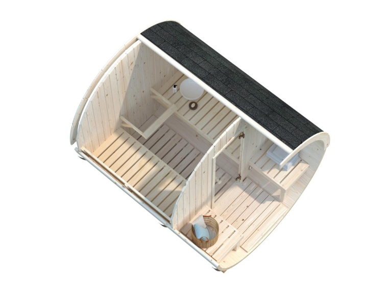 Sauna PALMAKO ANITA 1.3+0,7 m² outdoor