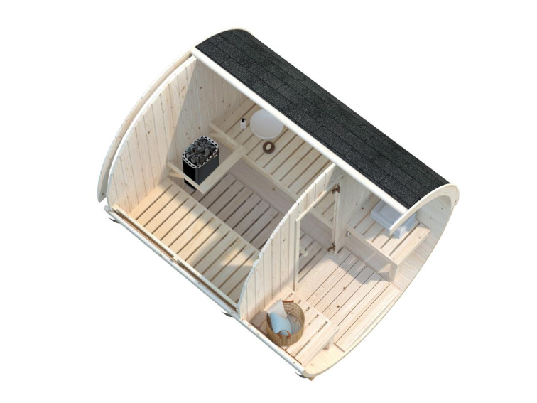 Sauna PALMAKO ANITA 1.3+0,7 m² outdoor