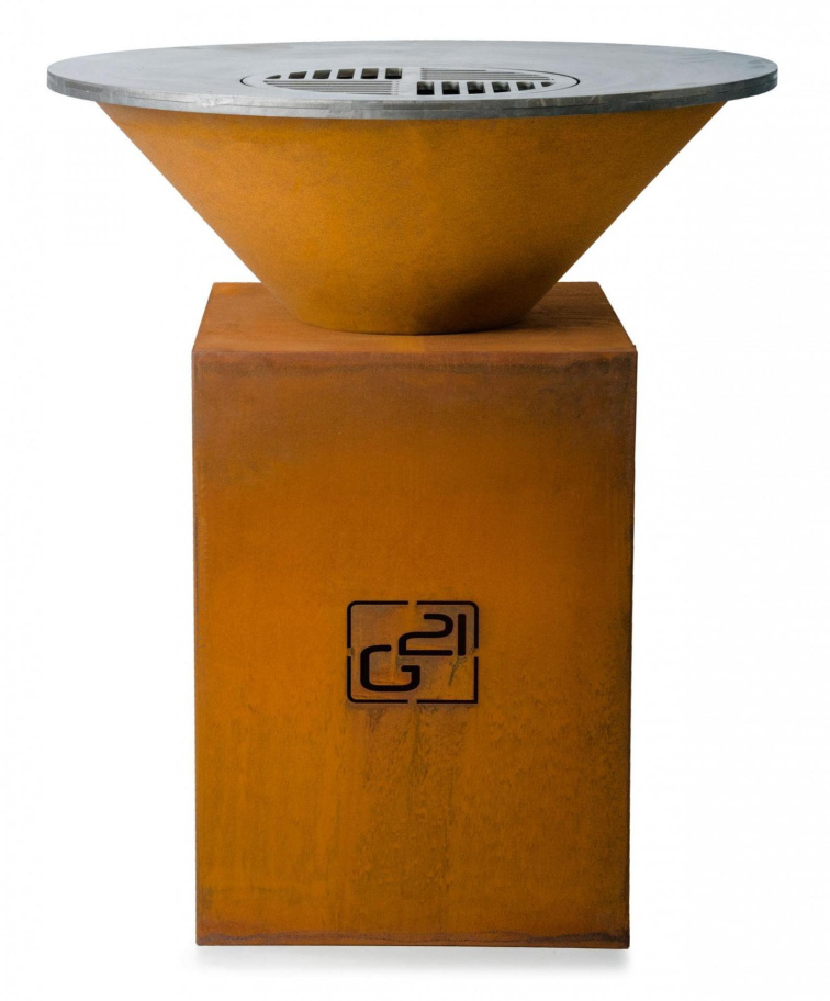 Gril G21 Oregon Black a Corten na dřevo