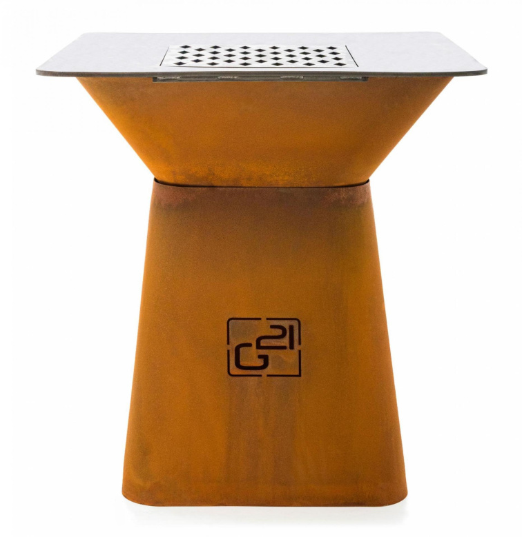 Gril G21 Montana Black a Corten na dřevo