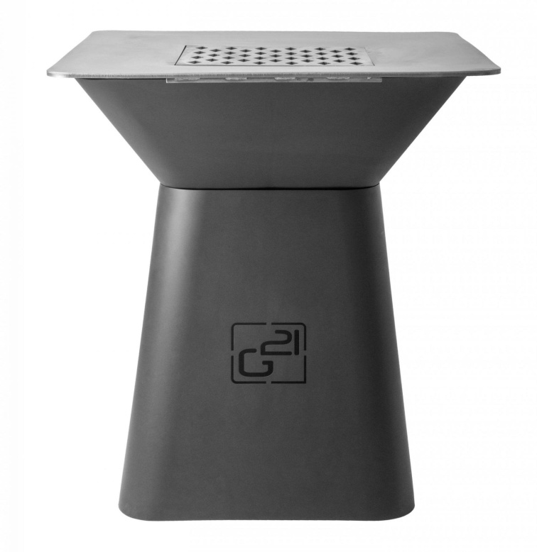 Gril G21 Montana Black a Corten na dřevo