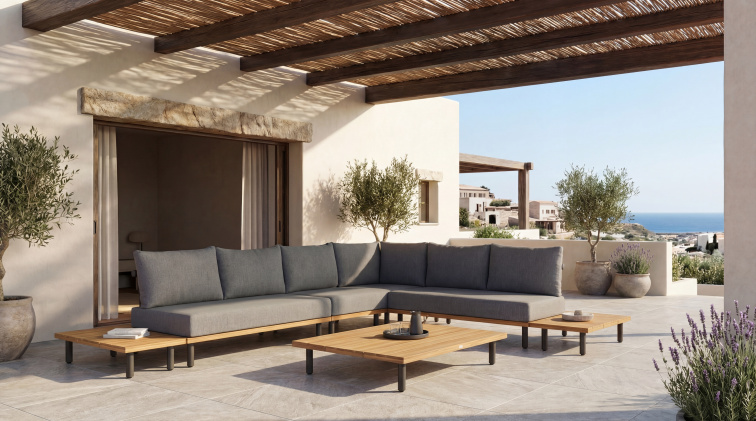 Kávový stolek KYTSU šedý