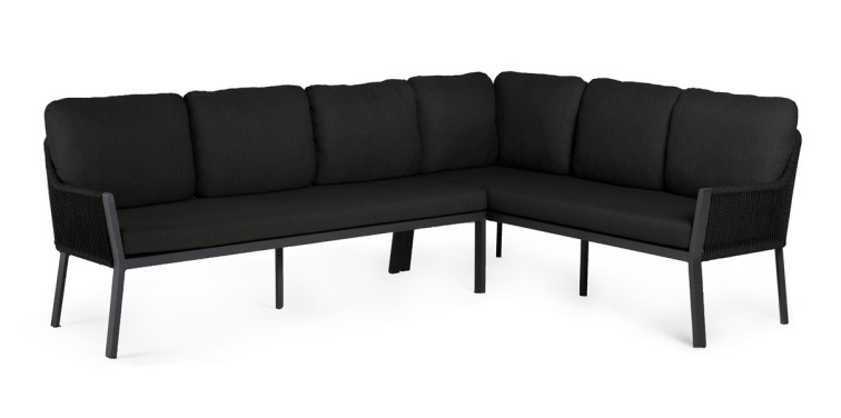 LIV jídelní stůl charcoal, deska stolu Trespa Marble 180