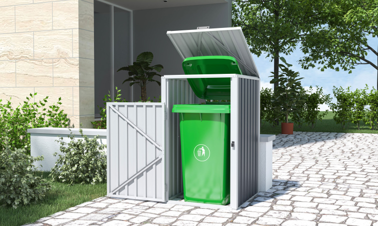 Přístřešek na odpadkové koše/popelnice G21 73x121x82 cm, antracitový plechový