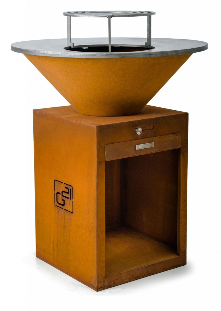 Gril G21 Oregon Black a Corten na dřevo