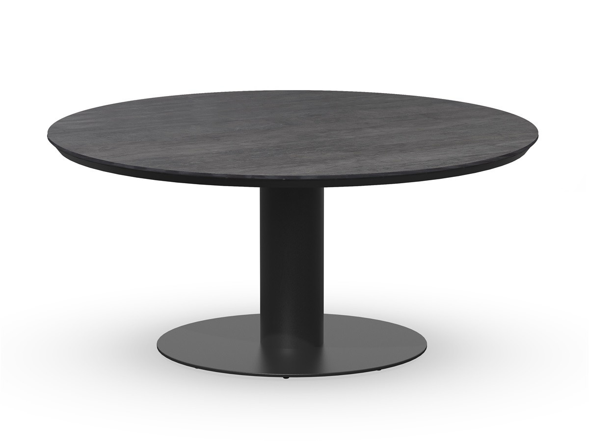 MORENA jídelní stůl šedý 120 cm kulatý, výška 68 cm