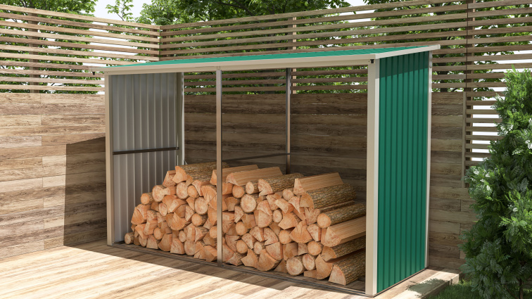 Přístřešek na dřevo G21 WOH 682 - 302 x 119 cm