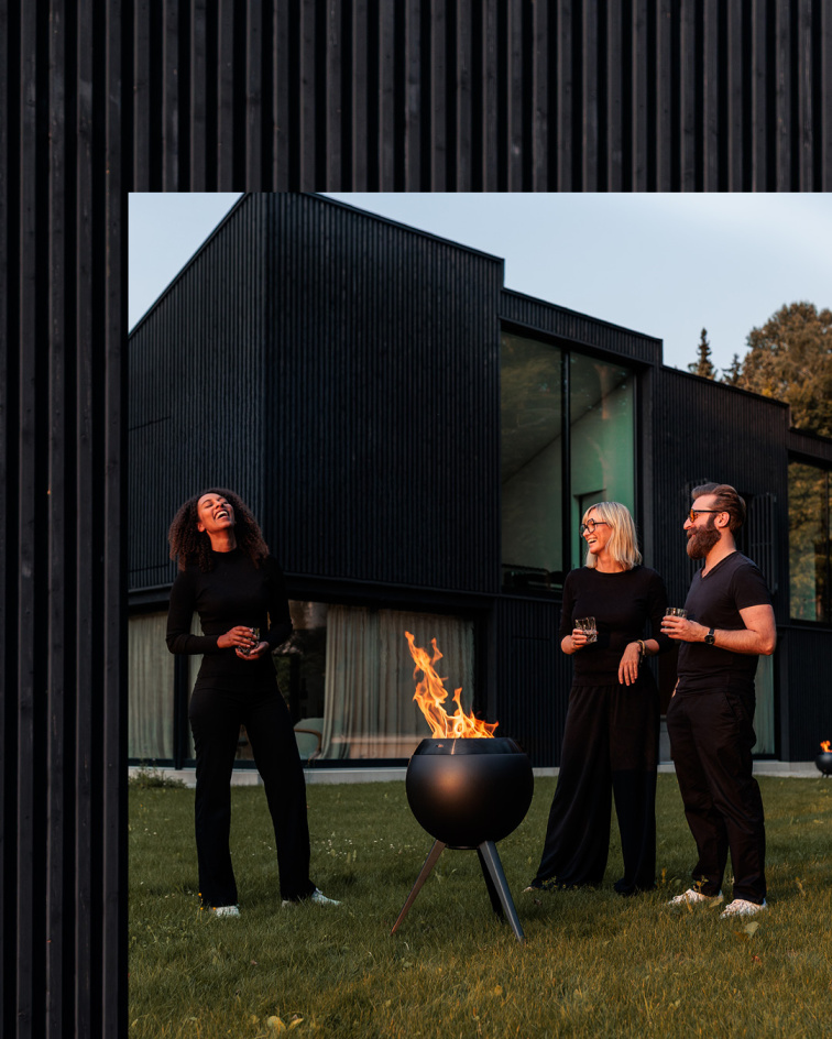 Stylové ohniště MOON na dřevo a peletky