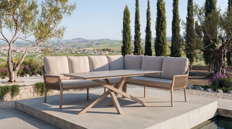 LIV jídelní souprava béžová levá