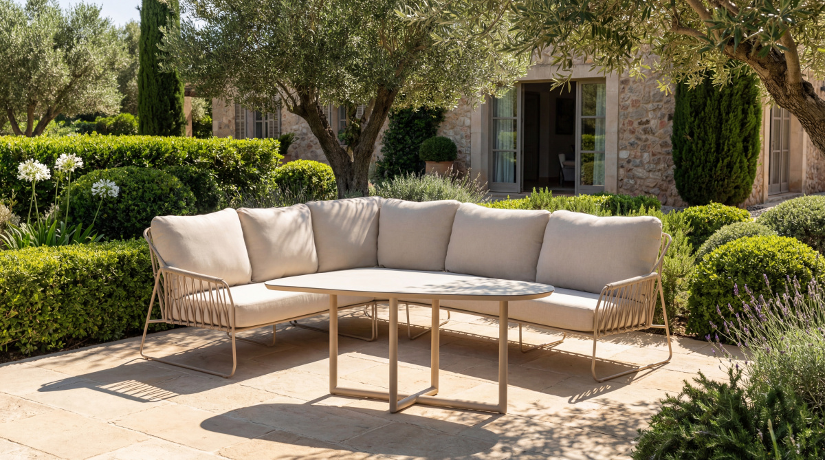 RIVERA jídelní rohová souprava béžová