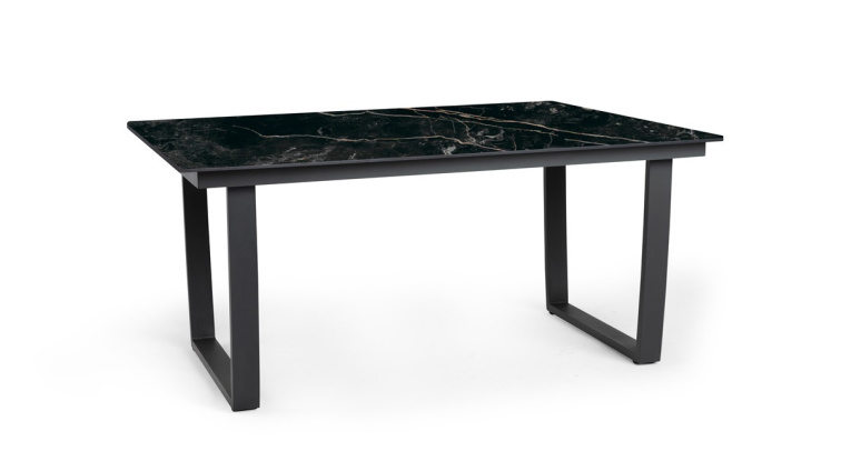 LIV jídelní stůl charcoal, deska stolu Trespa Marble 180