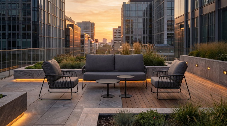 RIVERA sedací souprava šedá